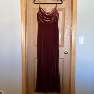 Revelry Skye Velvet Dress - Terracotta